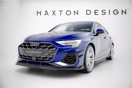 Maxton Design Frontlippe V.3 für Audi S3 / A3 S-line 8Y Facelift Hochglanz schwarz – Ansicht 1
