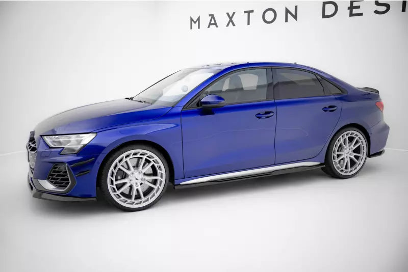 Maxton Design Seitenschweller (Paar) für Audi S3 / A3 S-line 8Y Facelift Hochglanz schwarz – Ansicht 2