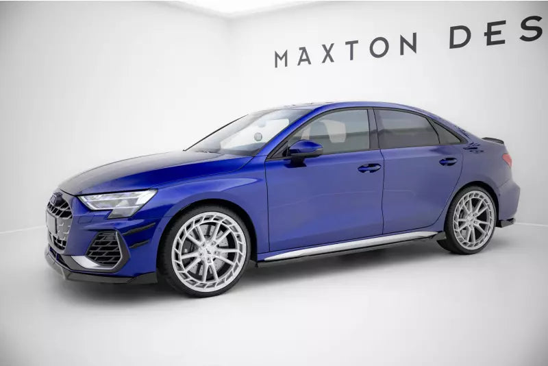 Maxton Design Seitenschweller (Paar) für Audi S3 / A3 S-line 8Y Facelift Hochglanz schwarz – Ansicht 2