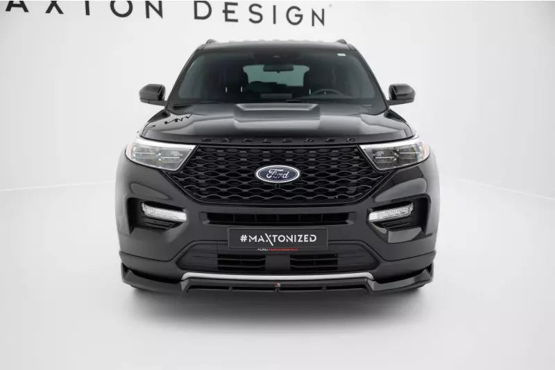 Maxton Design Frontlippe für Ford Explorer XLT Mk6 Hochglanz schwarz – Ansicht 2