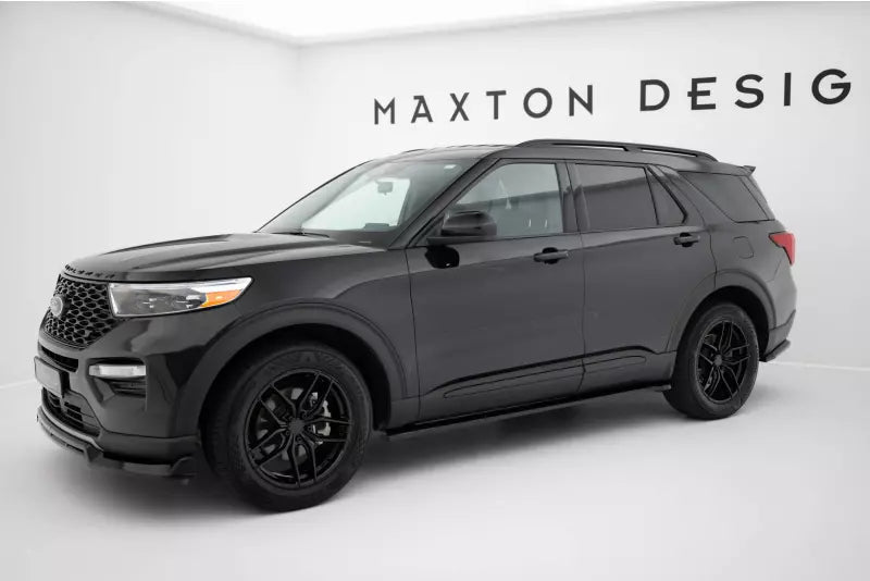 Maxton Design Seitenschweller (Paar) für Ford Explorer XLT Mk6 Hochglanz schwarz – Ansicht 2