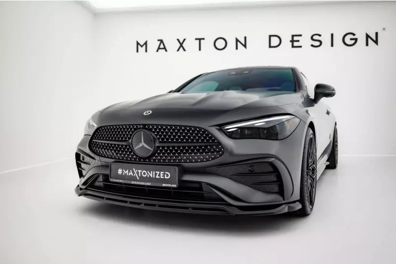 Maxton Design Frontlippe V.1 für Mercedes CLE AMG-Line C236 Hochglanz schwarz – Ansicht 1
