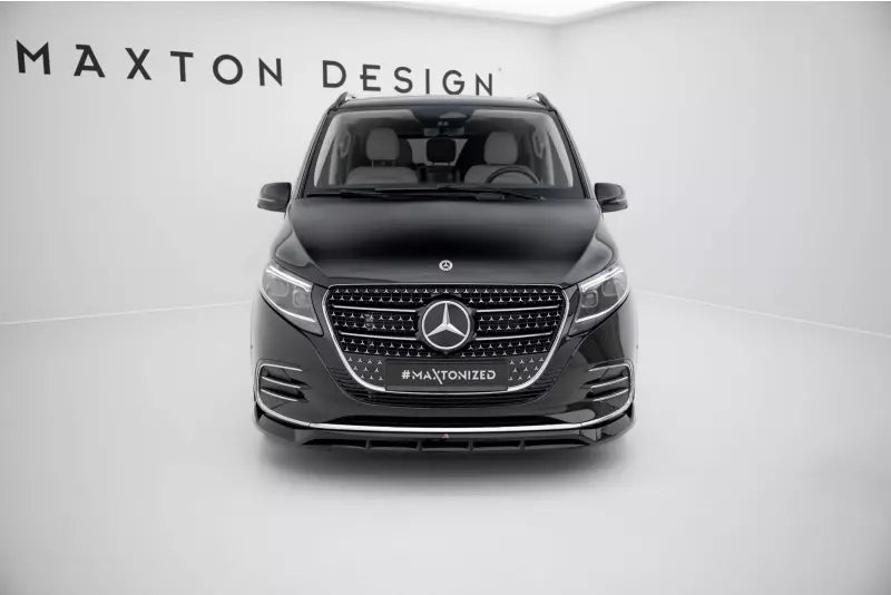 Maxton Design Frontlippe für Mercedes V-Klasse AMG-Line W447 Facelift 2 Hochglanz schwarz – Ansicht 2