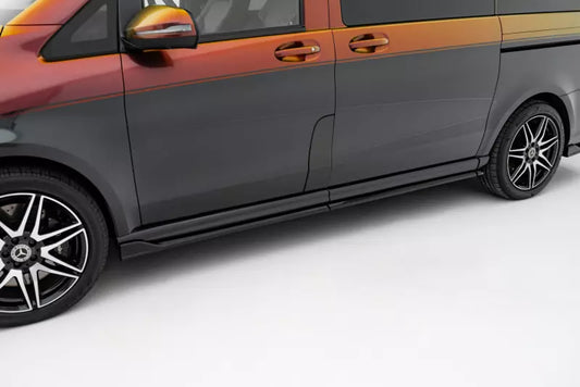 Maxton Design Seitenschweller (Paar) für Mercedes V-Klasse lange Version AMG-Line W447 Hochglanz schwarz – Ansicht 1