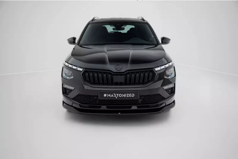 Maxton Design Frontlippe V.1 für Skoda Kamiq Monte Carlo Mk1 Facelift Hochglanz schwarz – Ansicht 2