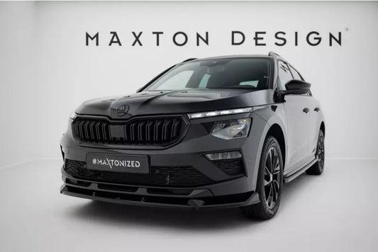 Maxton Design Frontlippe V.2 für Skoda Kamiq Monte Carlo Mk1 Facelift Hochglanz schwarz – Ansicht 1