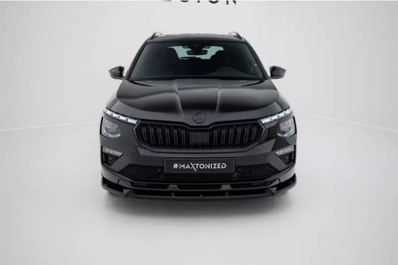 Maxton Design Frontlippe V.2 für Skoda Kamiq Monte Carlo Mk1 Facelift Hochglanz schwarz – Ansicht 2