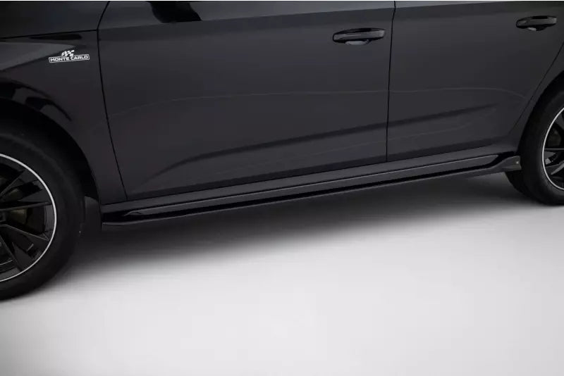 Maxton Design Seitenschweller (Paar) für Skoda Kamiq Monte Carlo Mk1 Facelift Hochglanz schwarz – Ansicht 1