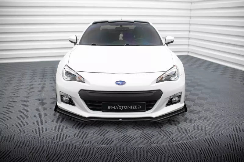 Maxton Design Street Pro Frontlippe V.1 für Subaru BRZ Mk1 schwarz mit Hochglanz schwarzen Flaps – Ansicht 2