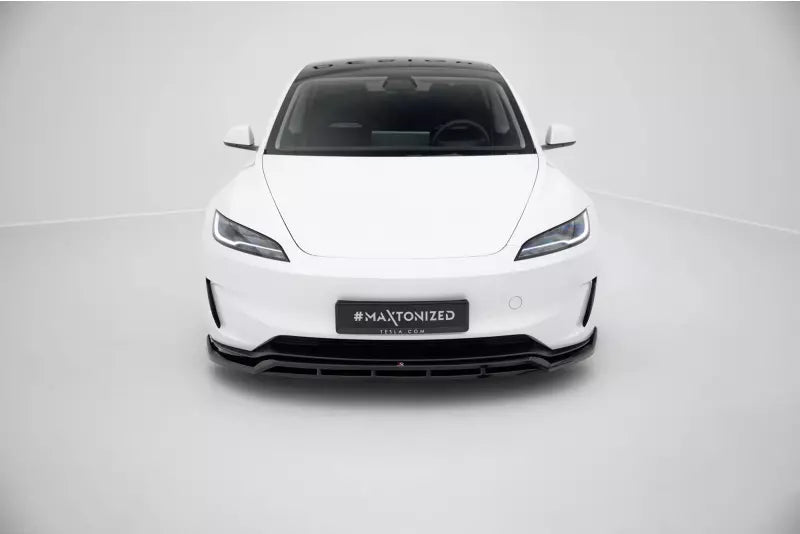 Maxton Design Frontlippe V.1 für Tesla Model 3 Performance Mk1 Facelift Hochglanz schwarz – Ansicht 2