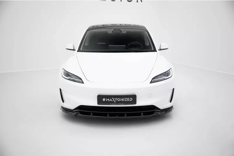 Maxton Design Frontlippe V.2 für Tesla Model 3 Performance Mk1 Facelift Hochglanz schwarz – Ansicht 2