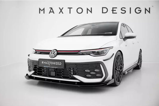 Maxton Design Street Pro Frontlippe für VW Golf 8 Facelift GTI / GTE / R-Line Hochglanz schwarz – Ansicht 1