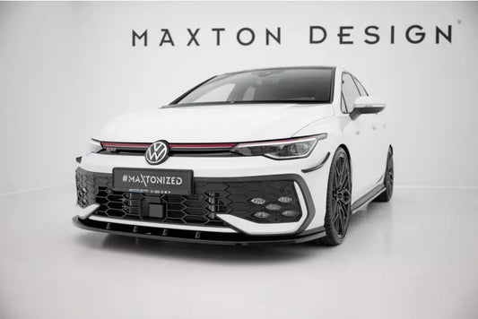 Maxton Design Frontlippe V.1 für VW Golf 8 Facelift GTI / GTE / R-Line Hochglanz schwarz – Ansicht 1