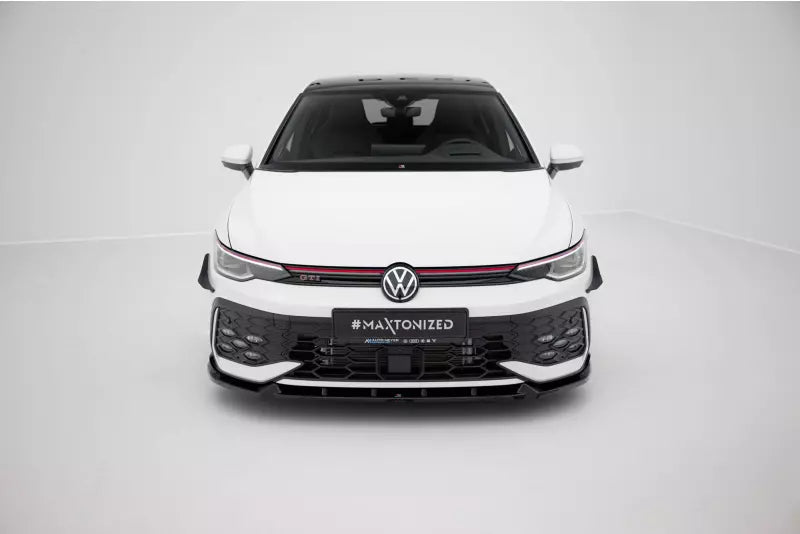 Maxton Design Frontlippe V.2 für VW Golf 8 Facelift GTI / GTE / R-Line Hochglanz schwarz – Ansicht 2