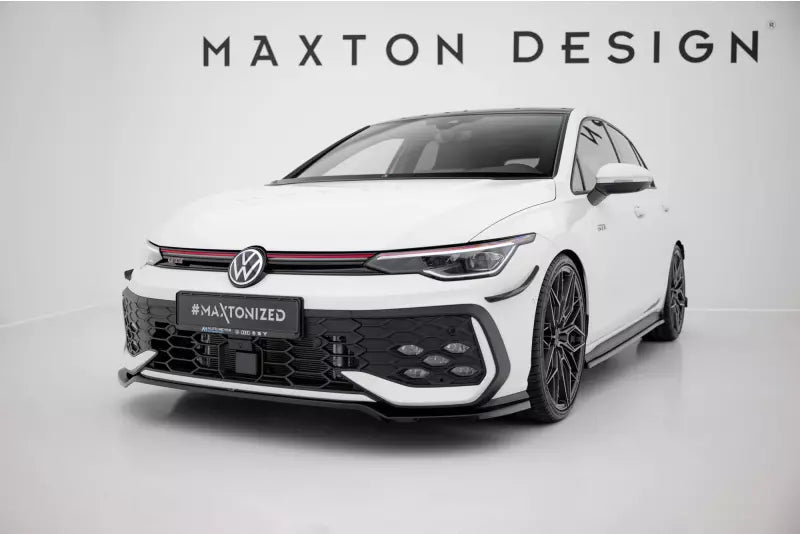 Maxton Design Frontlippe V.3 für VW Golf 8 Facelift GTI / GTE / R-Line Hochglanz schwarz – Ansicht 1