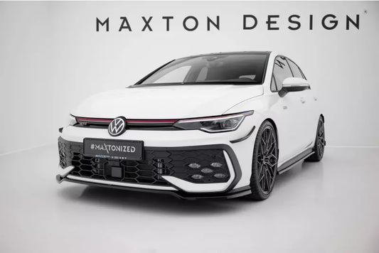 Maxton Design Frontlippe V.3 für VW Golf 8 Facelift GTI / GTE / R-Line Hochglanz schwarz – Ansicht 1