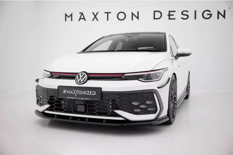 Maxton Design Frontlippe V.5 für VW Golf 8 Facelift GTI / GTE / R-Line Hochglanz schwarz – Ansicht 1