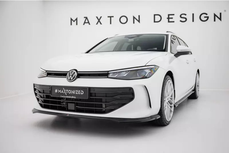 Maxton Design Frontlippe V.1 für VW Passat B9 Hochglanz schwarz – Ansicht 1