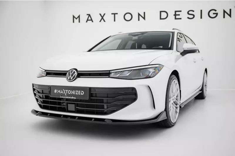 Maxton Design Frontlippe V.2 für VW Passat B9 Hochglanz schwarz – Ansicht 1
