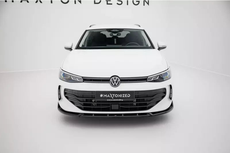 Maxton Design Frontlippe V.2 für VW Passat B9 Hochglanz schwarz – Ansicht 2