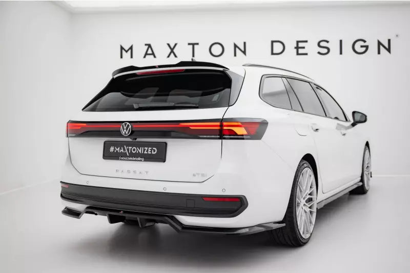 Maxton Design Heckdiffusor für VW Passat B9 Hochglanz schwarz – Ansicht 3