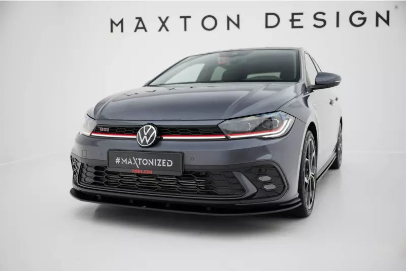Maxton Design Street Pro Frontlippe für VW Polo GTI Mk6 Facelift schwarz – Ansicht 1