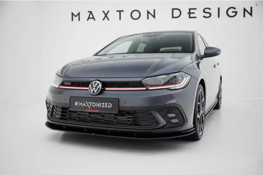 Maxton Design Street Pro Frontlippe für VW Polo GTI Mk6 Facelift schwarz – Ansicht 1