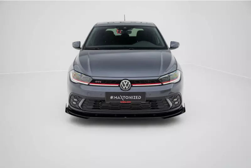 Maxton Design Street Pro Frontlippe für VW Golf 8 Facelift GTI / GTE / R-Line schwarz mit Hochglanz Flaps – Ansicht 2