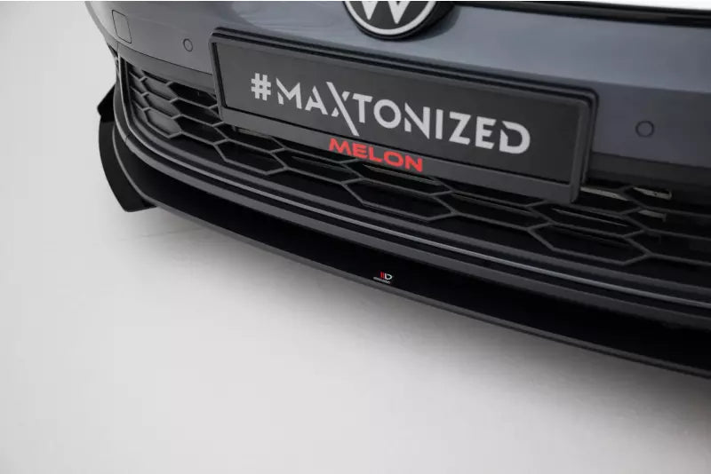 Maxton Design Street Pro Frontlippe für VW Golf 8 Facelift GTI / GTE / R-Line schwarz mit Hochglanz Flaps – Ansicht 3