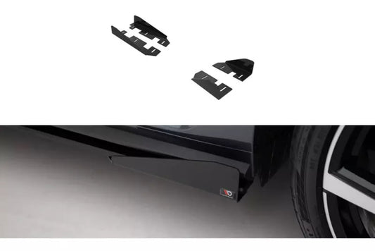 Maxton Design Street Pro Seitenschweller Flaps für VW Polo GTI Mk6 Facelift Hochglanz schwarz – Ansicht 1