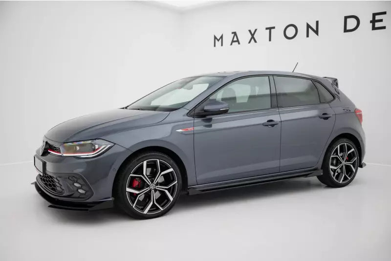 Maxton Design Street Pro Seitenschweller Flaps für VW Polo GTI Mk6 Facelift Hochglanz schwarz – Ansicht 2