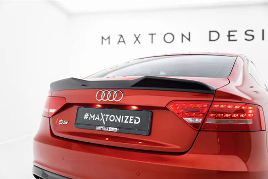 Maxton Design Heckspoiler 3D für Audi S5 / A5 S-Line B8 8T Sportback (2007-2016) Hochglanz schwarz – Ansicht 1