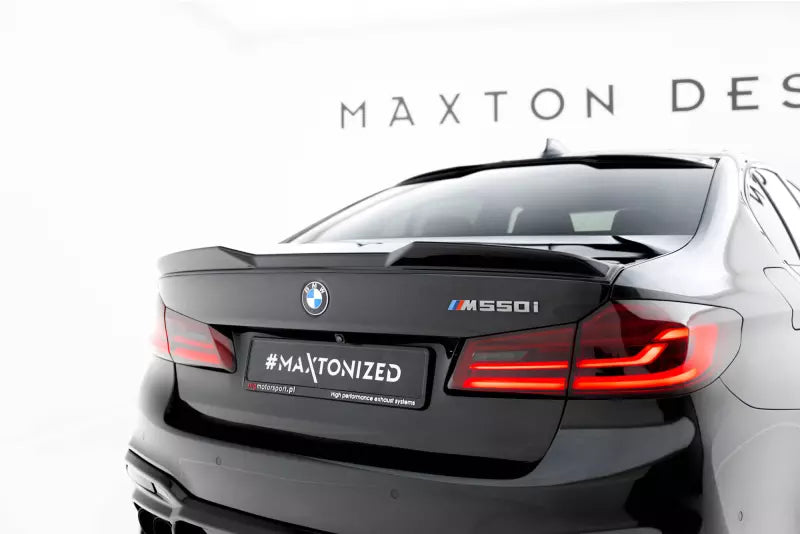 Maxton Design Heckspoiler 3D für BMW M550i / M-Paket Limousine G30 Hochglanz schwarz – Ansicht 1