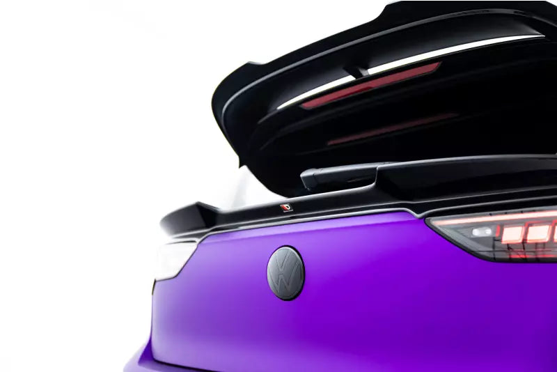 Maxton Design unterer Heckspoiler 3D für VW Golf 8 GTI / GTD / GTE / R-Line / R / Clubsport Hochglanz schwarz – Ansicht 3