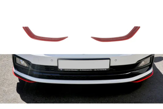 Maxton Design Diffusor Flaps V.5 für VW Polo 6 GTI Hochglanz rot – Ansicht 1
