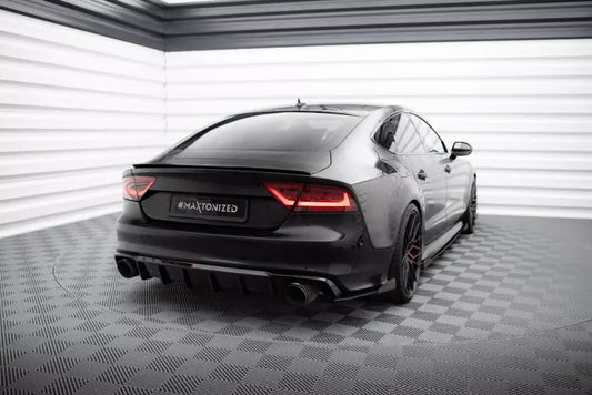 Maxton Design Heckdiffusor für Audi S7 C7 Hochglanz schwarz – Ansicht 1