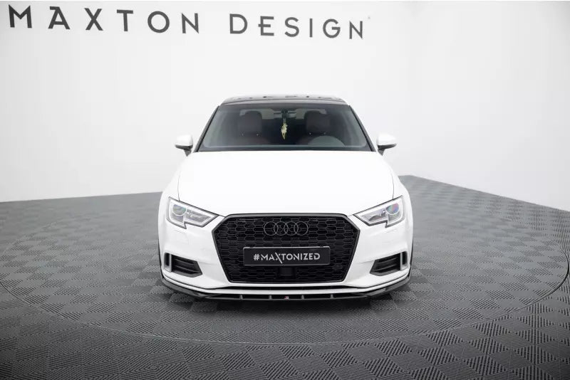Maxton Design Frontlippe für Audi A3 Limousine 8V Facelift Hochglanz schwarz – Ansicht 2