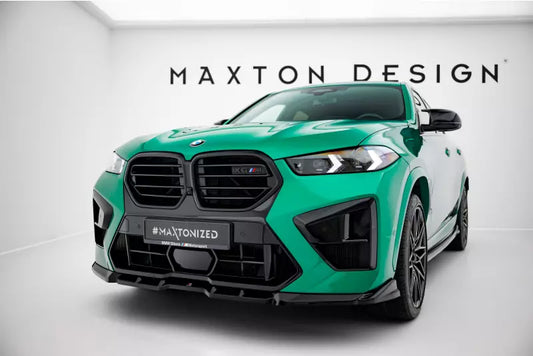 Maxton Design Frontlippe V.1 für BMW X6M F96 Facelift Hochglanz schwarz – Ansicht 1