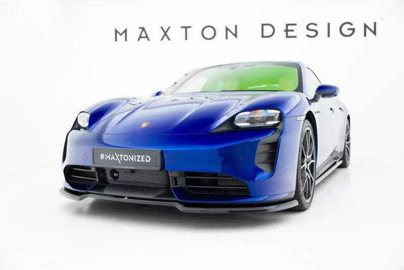 Maxton Design Frontlippe für Porsche Taycan Turbo S Mk1 Hochglanz schwarz – Ansicht 1
