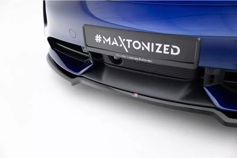 Maxton Design Frontlippe für Porsche Taycan Turbo S Mk1 Hochglanz schwarz – Ansicht 3