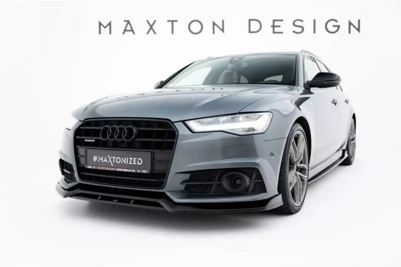 Maxton Design Frontlippe V.3 für Audi A6 / A6 C7 S-Line / S6 C7 Facelift Hochglanz schwarz – Ansicht 1
