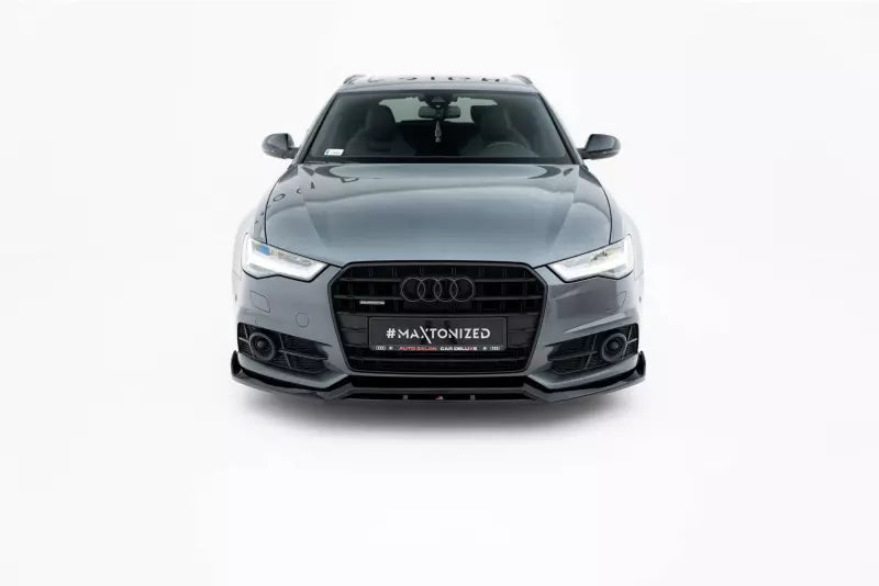 Maxton Design Frontlippe V.3 für Audi A6 / A6 C7 S-Line / S6 C7 Facelift Hochglanz schwarz – Ansicht 2