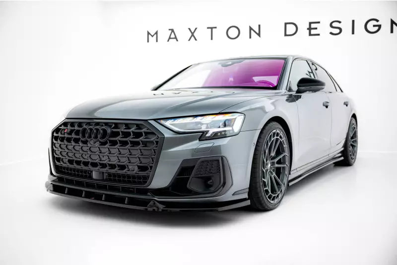 Maxton Design Frontlippe V.2 für Audi S8 / A8 S-Line D5 Facelift Hochglanz schwarz – Ansicht 1