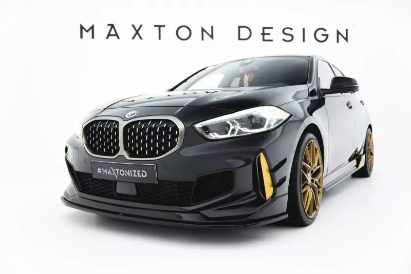 Maxton Design Frontlippe für BMW M135i M-Performance F40 Hochglanz schwarz – Ansicht 1