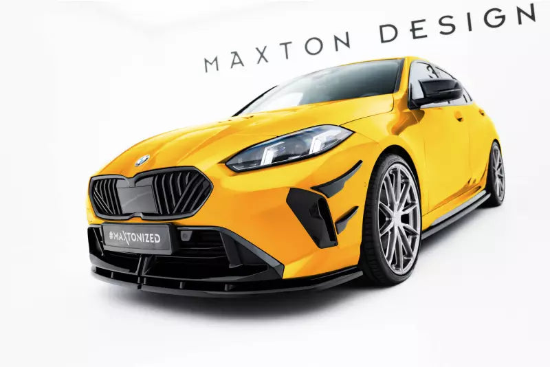 Maxton Design Frontlippe V.1 für BMW 1er M-Paket F70 Hochglanz schwarz – Ansicht 1