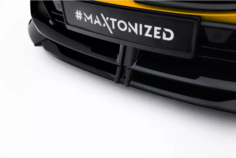 Maxton Design Frontlippe V.2 für BMW 1er M-Paket F70 Hochglanz schwarz – Ansicht 3