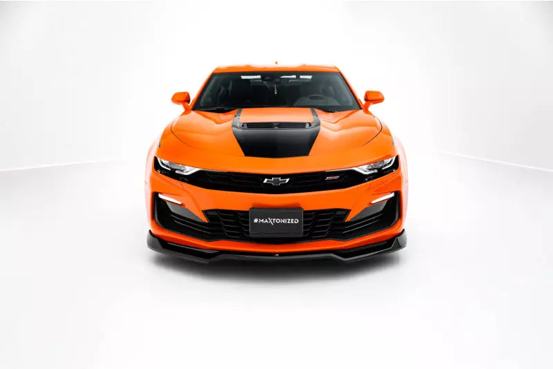 Maxton Design Frontlippe V.1 für Chevrolet Camaro SS Mk6 Facelift Hochglanz schwarz – Ansicht 2