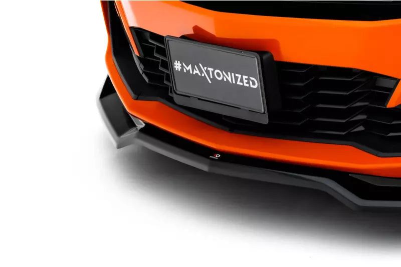 Maxton Design Frontlippe V.1 für Chevrolet Camaro SS Mk6 Facelift Hochglanz schwarz – Ansicht 3