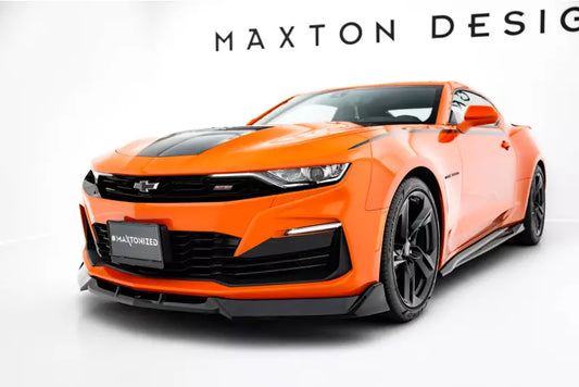 Maxton Design Frontlippe V.2 für Chevrolet Camaro SS Mk6 Facelift Hochglanz schwarz – Ansicht 1