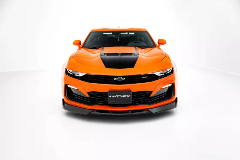Maxton Design Frontlippe V.2 für Chevrolet Camaro SS Mk6 Facelift Hochglanz schwarz – Ansicht 2